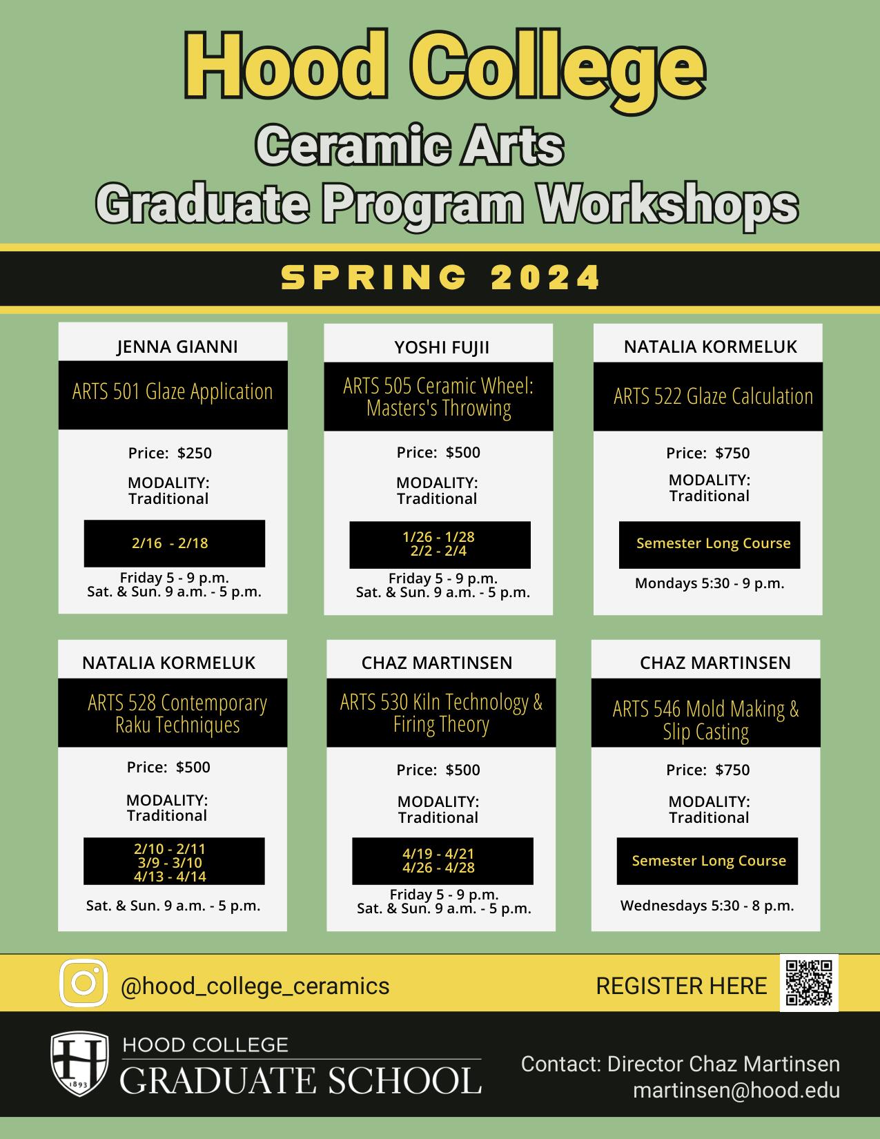 Ceramics Calendar Hood College